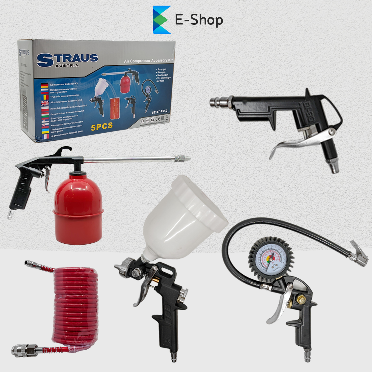 KOMPRESSZOR KÉSZLET 5 az 1-ben