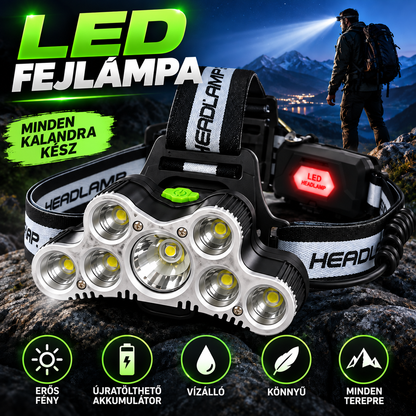 ERŐS LED FEJLÁMPA