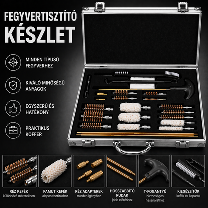 FEGYVERTISZTÍTÓ KÉSZLET BŐRÖNDBEN