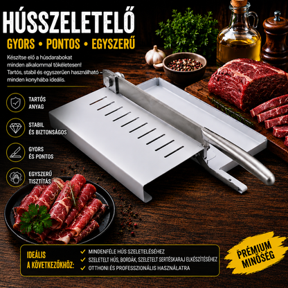 HÚSSZELETELŐ ROZSDAMENTES ACÉL PENGÉVEL