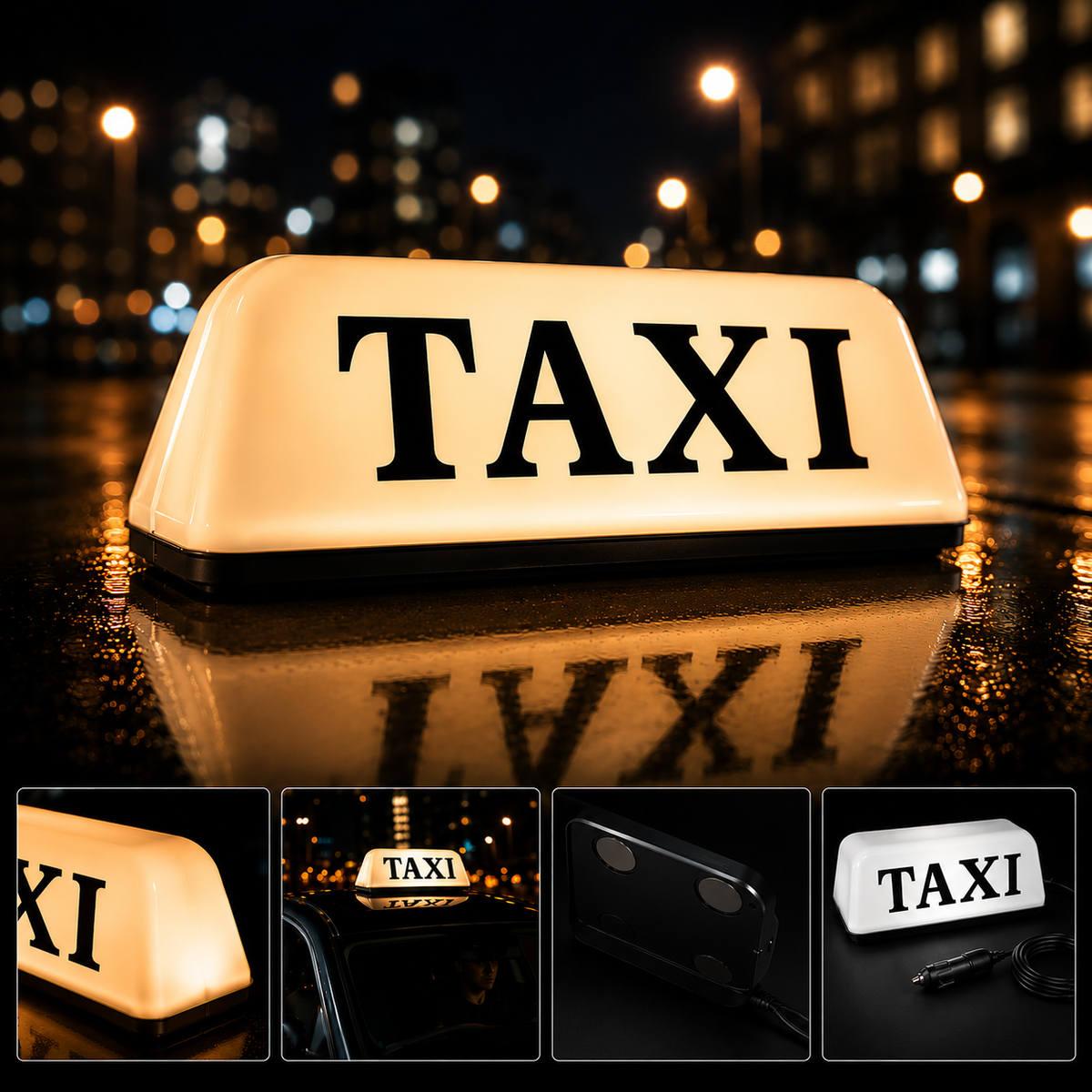 MÁGNESES TAXI TETŐJELZŐ