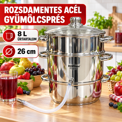 XXL 8 L-ES GŐZÖS GYÜMÖLCSLÉ-KÉSZÍTŐ