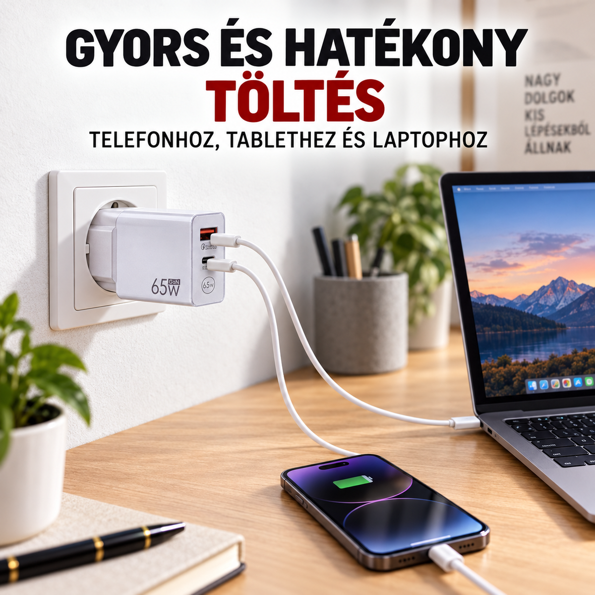 65 W-OS GYORSTÖLTŐ