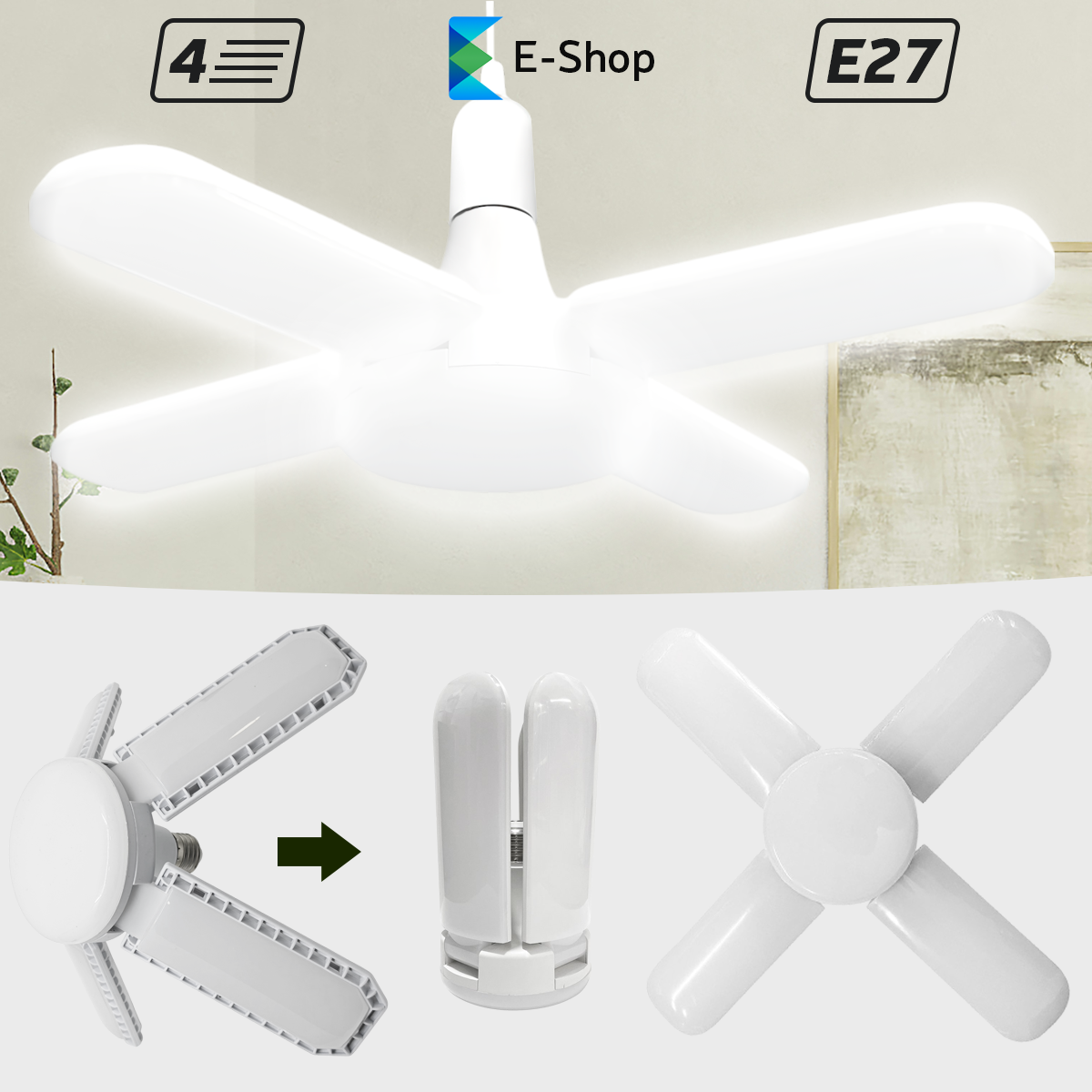 QUATTRO LED izzó három karral