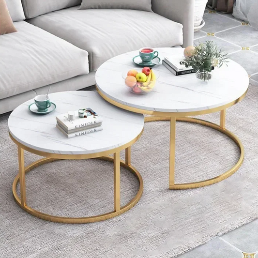 "INSTYLE" MÁRVÁNYHATÁSÚ KÁVÉZÓASZTALOK-2DB